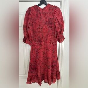 Sea New York Red Bishop Sleeve Sundress